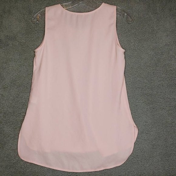 Halogen Womens Tank Top Pink Scoop Neck High Low Pullover XS New‎ - Picture 2 of 8